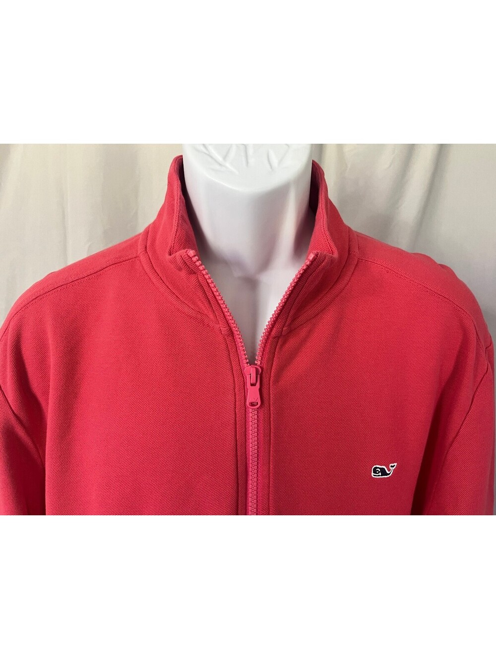 Vineyard Vines Men's Solid Pink 1/4 Zip Pullover Jacket Sweater Large L EUC
